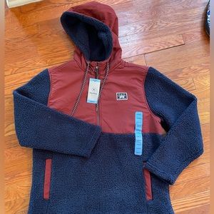 Hurley Men's Long Sleeve Half Zip Sherpa Anorak Hoodie